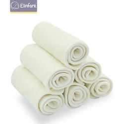 Elinfant 5/10 Pcs 4 Camadas De Fibra De Bambu Fralda Inserir Lavável Super Confortável Fralda Inserir 35 × 13.5cm para Pano Fralda & cobre