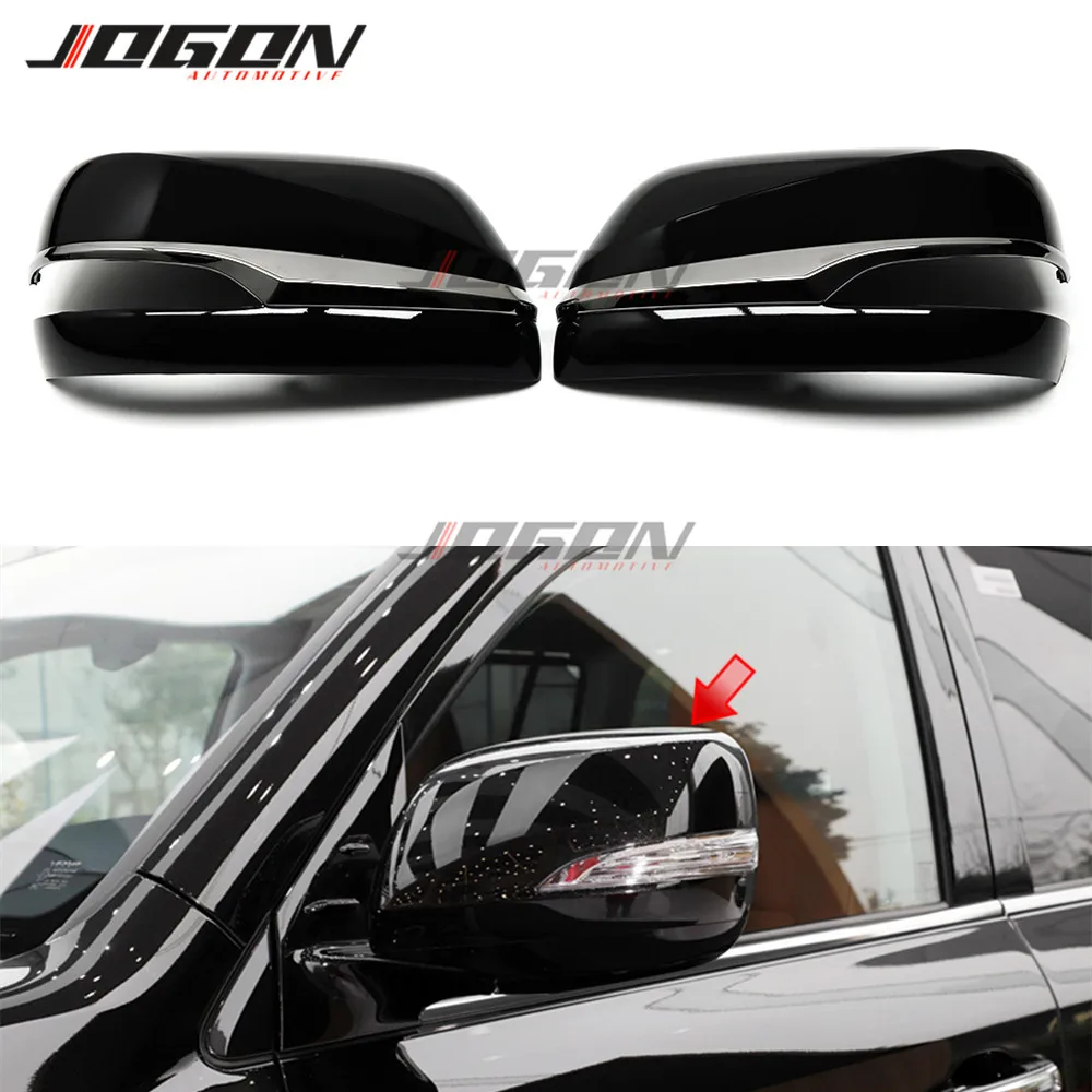 

2pcs Black For Lexus LX570 LX 570 2012-2019 GX460 2010-2019 Car Side Wing Rearview Mirror Cover Caps Trim Replace Accessories