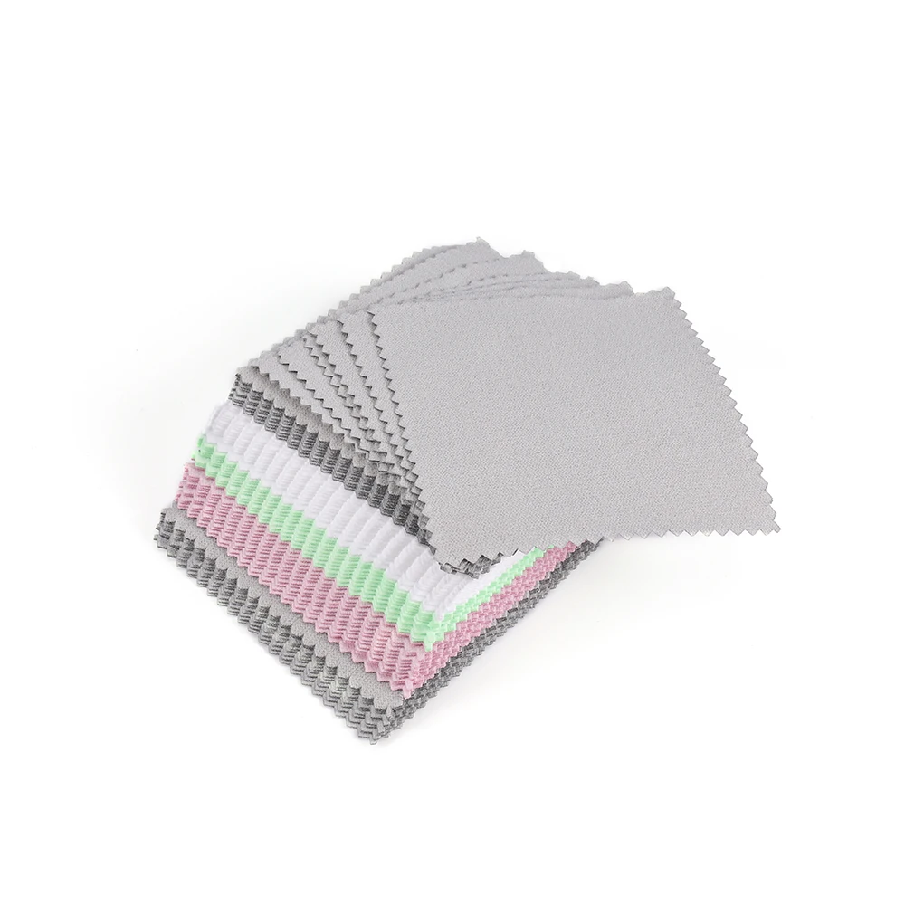 10pcs Polish Polishing Cloth Silver Color Cleaning Polishing Cloth Soft Clean Wipe Wiping Cloth For Silver Gold Jewelry Tools