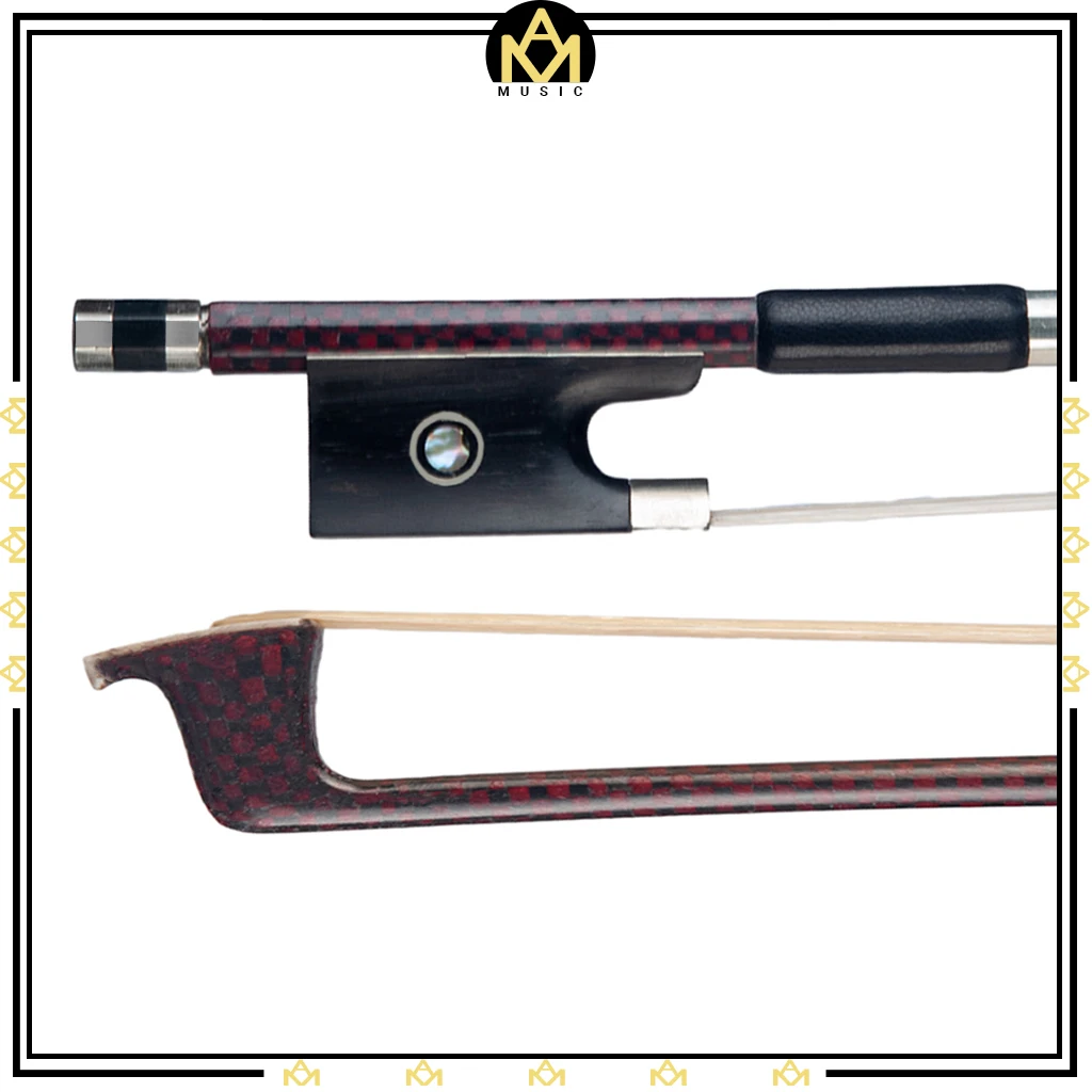 

Advanced 4/4 Size Violin/ Fiddle Bow Carbon Fiber Grid Round Stick Ebony Frog W/ Classic Paris Eye Inlay