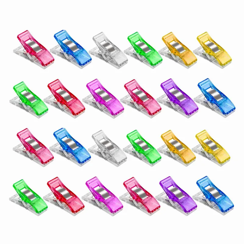 10/20/50PCS Sewing Clips Plastic Clamps Quilting Crafting Crocheting Knitting Safety Clips Random Colors Binding Clips Paper