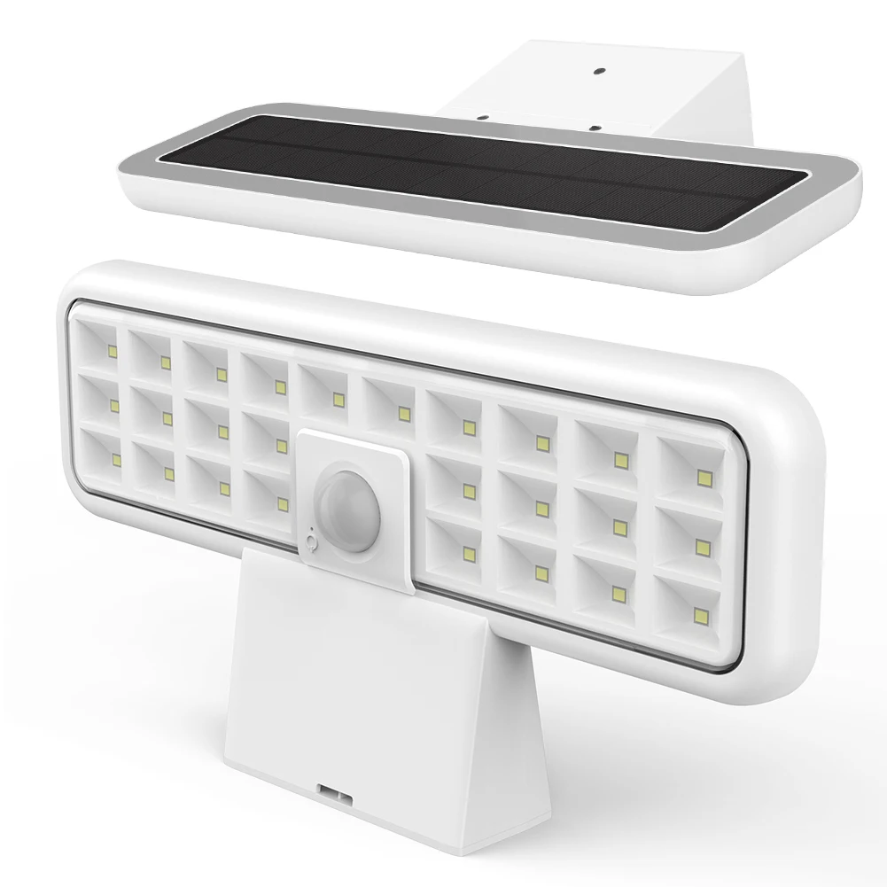 Outdoor Solar Lights With Motion Sensor 360° Rotatable Led Outdoor Lighting Waterproof Smart Control Garden Wall Light