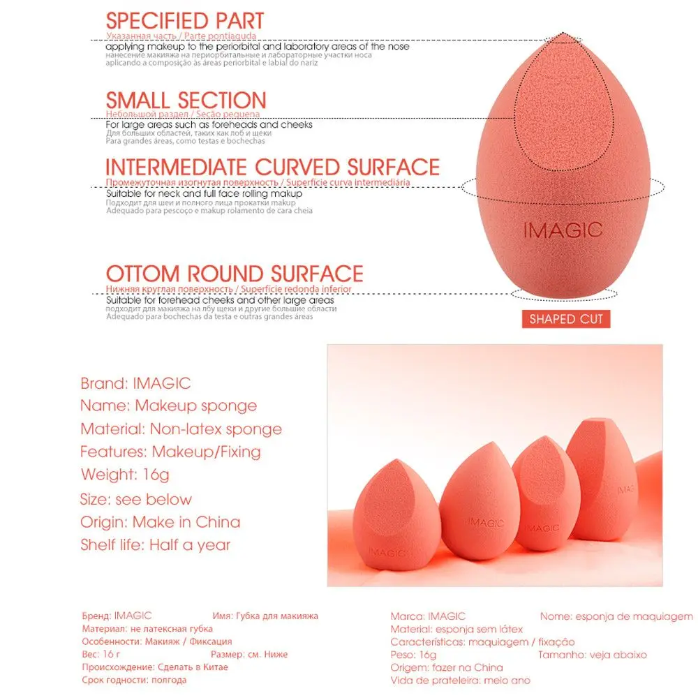 Nouveau Outil de beauté bouffée cosmétique humide et sec double usage fond de teint mélangeur poudre bouffée éponge de maquillage