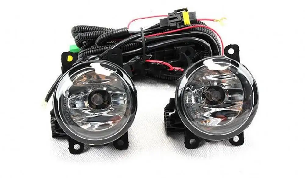 JanDeNing For Clear Fog light Front Lamps Full Kit W/ Harness  For Honda CRV 2012-2014(Not Include Fog lamp Frame)