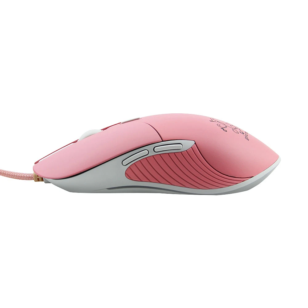 CHYI colorato RGB retroilluminato Gaming Gamer Mouse ergonomico Usb ottico silenzioso Computer Mause Wired Pink Game Mouse per PC Mac Laptop