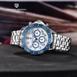 PAGANI Design Brand New Multi-Function Quartz Chronograph Men's Watch Bracelet Accessories Sapphire Stainless Steel Waterproof