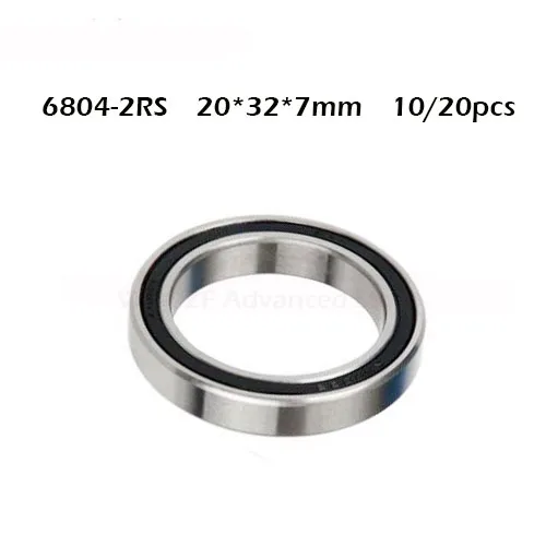 

10/20PCS High quality ABEC-1 6804 2RS 6804RS 6804-2RS 6804 RS 20x32x7 mm 20*32*7mm double Rubber seal Deep Groove Ball Bearing