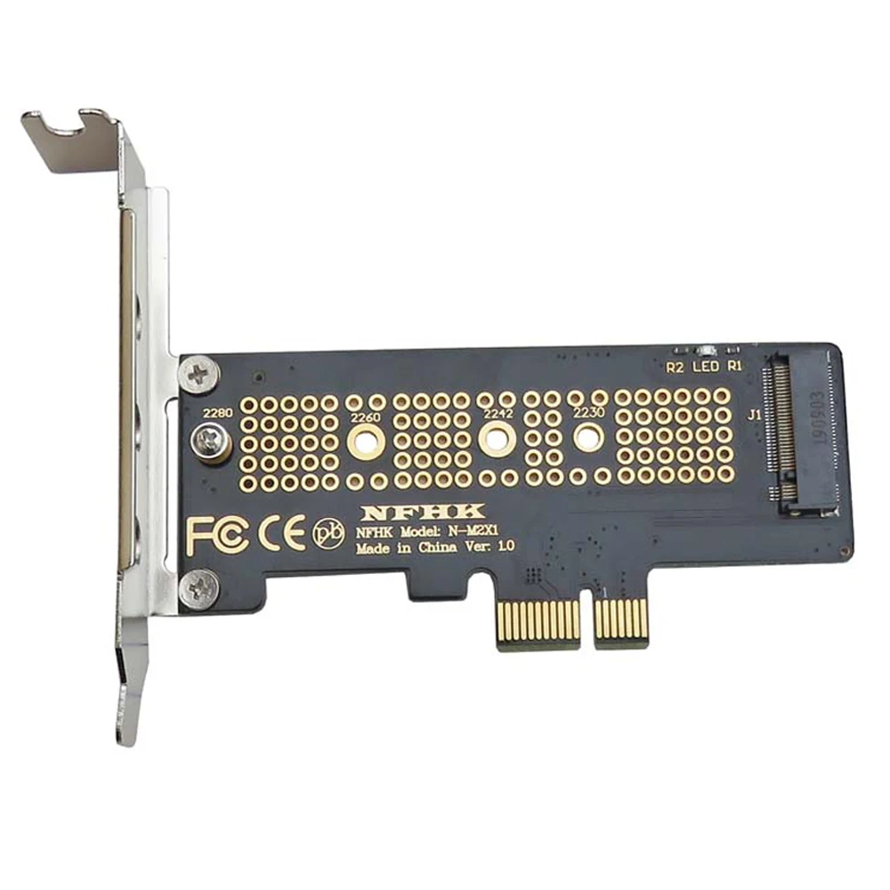 NVMe PCIe M.2 NGFF SSD to PCIe x1 어댑터 카드, PCIe x1 to M.2 카드, 브래킷 포함