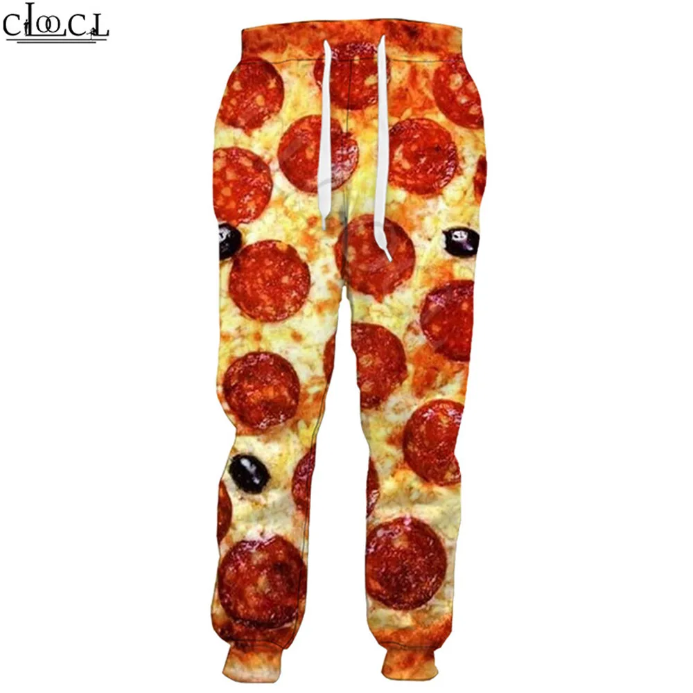 CLOOCL męskie spodnie dla smakoszy kiełbasa Pizza 3D drukowane kobiety odzież Unisex odzież sportowa modne spodnie dresowe casualowe w stylu Streetwear spodnie