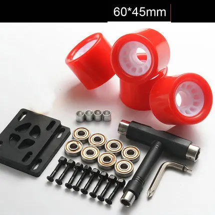 4Pcs 78A 60*45mm Longboard Skateboard 4 Wheels Cruiser Repair With Bearings Spacers Roller Sports skateboard wheels dropshipping