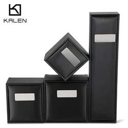 Caja Noble de cuero negro, caja de regalo personalizada, venta al por mayor, envío directo, nuevo embalaje
