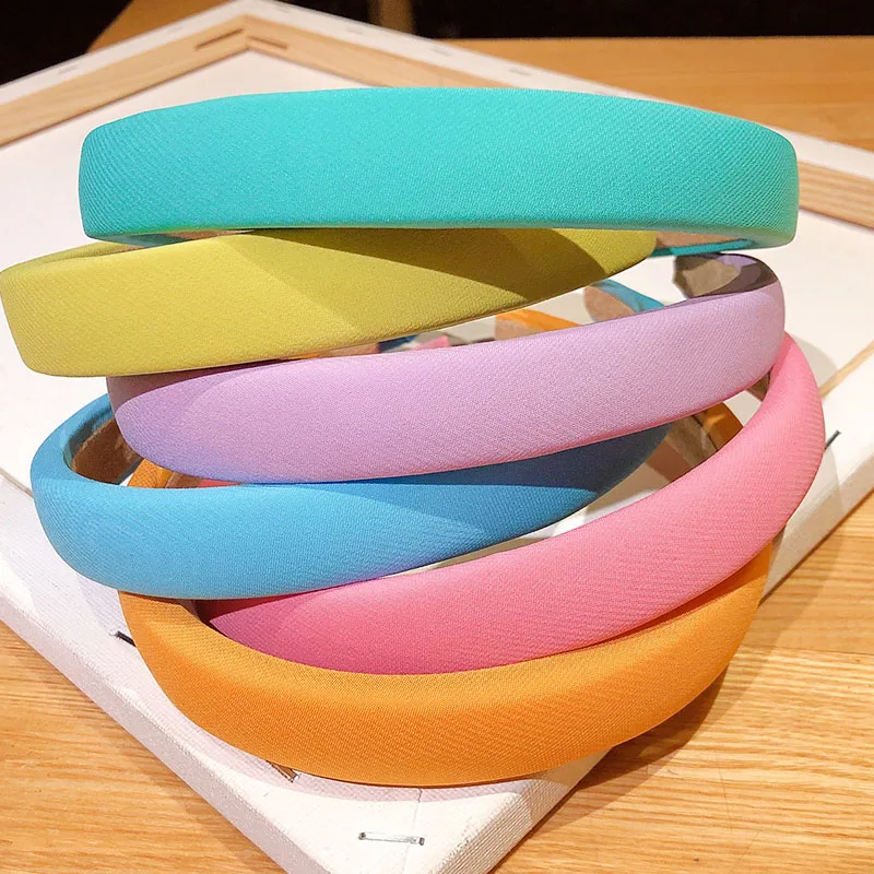 New Women Girls Cute Candy Colors Sponge Simple Hairbands Sweet Hair Holder Headband Hair Hoop Fashion Hair Accessories