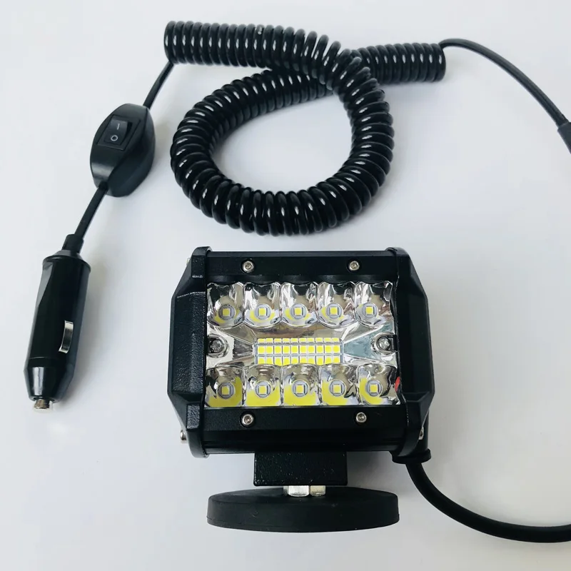 cigarette lighter work light 12v24v led work light bar with Magnet Portable led tool light 3m Wire  Cigarette lighter Port Offroad driving light 4x4 Spotlight