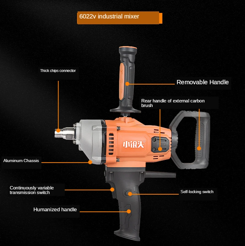 خلاط يدوي، خرسانة منزلية متعددة الوظائف، يستخدم لوضع طلاء مسحوق المعجون، خلاط من الدرجة الصناعية