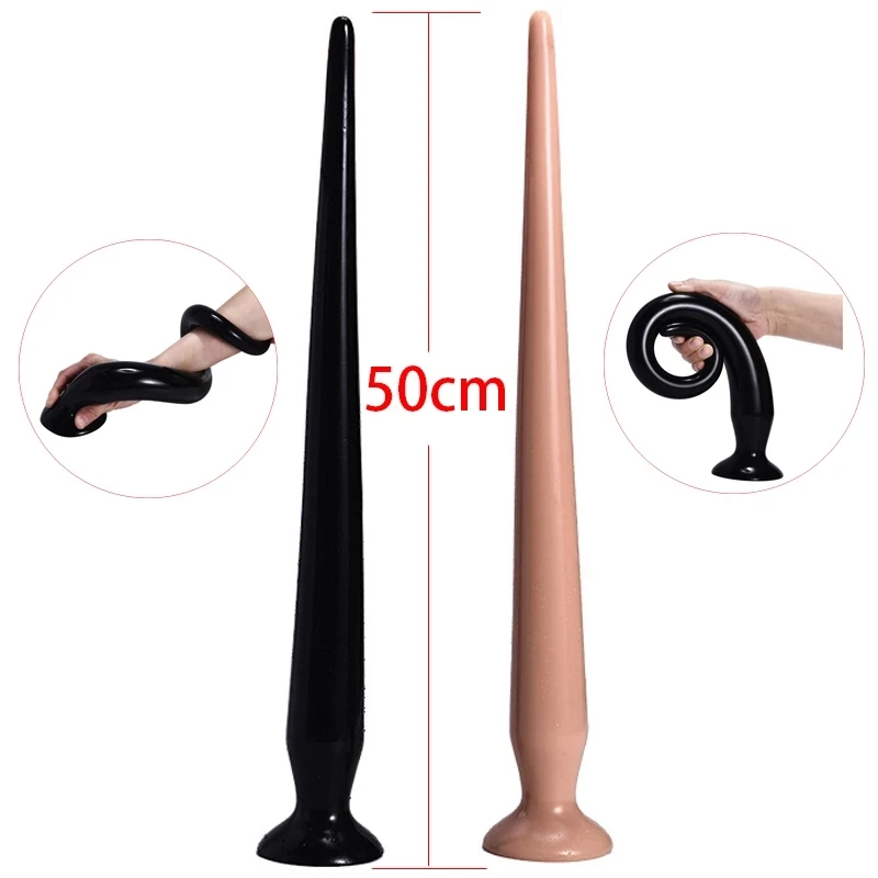 Consolador Anal superlargo de 50cm para hombres y mujeres, juguetes de tapones anales trasero de silicona enormes, dilatador de ano Gay, expansor de