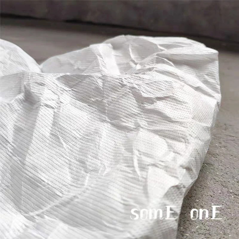 0.04mm Thin Soft White Tyvek Paper Washing Breathe DIY Patches Background Decor Wallet Bags Coat Clothes Designer Fabric
