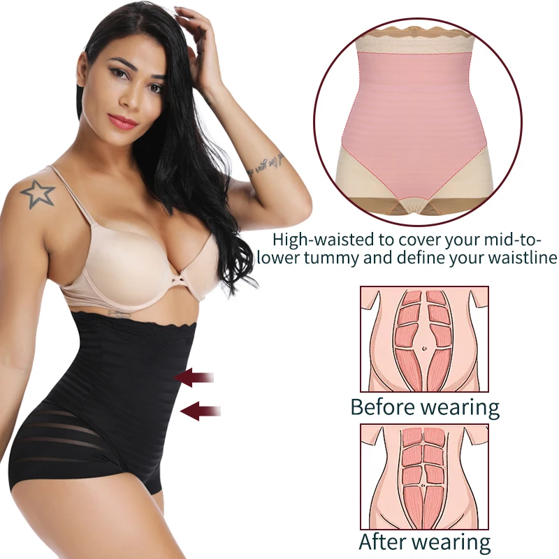 Miss Moly Waist Trainer Body Shaper Control Panties Slimming Bodysuit High Waist Tummy Control Seamless Strapless Panty Briefs