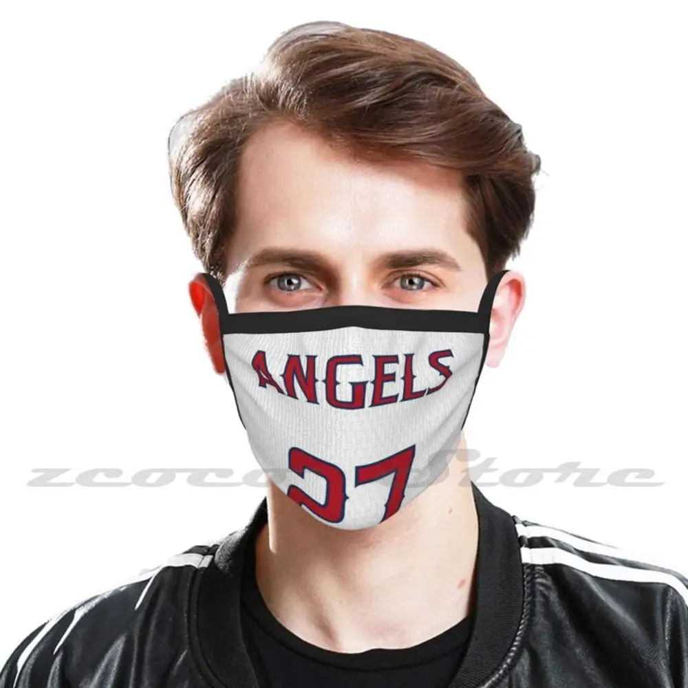 - 27 Mask Diy Washable Filter Pm2.5 Mouth Trending Angels Angels 27 27 Angels Los Angeles 27 Mike Trout Mike Trout 27 Trout