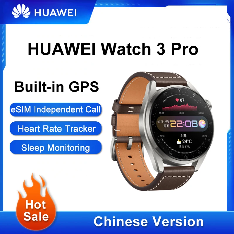 

NEW Original HUAWEI WATCH 3 Pro 48MM eSIM independent Call HarmonyOS SmartWatch Health Management and Strong Battery life NFC