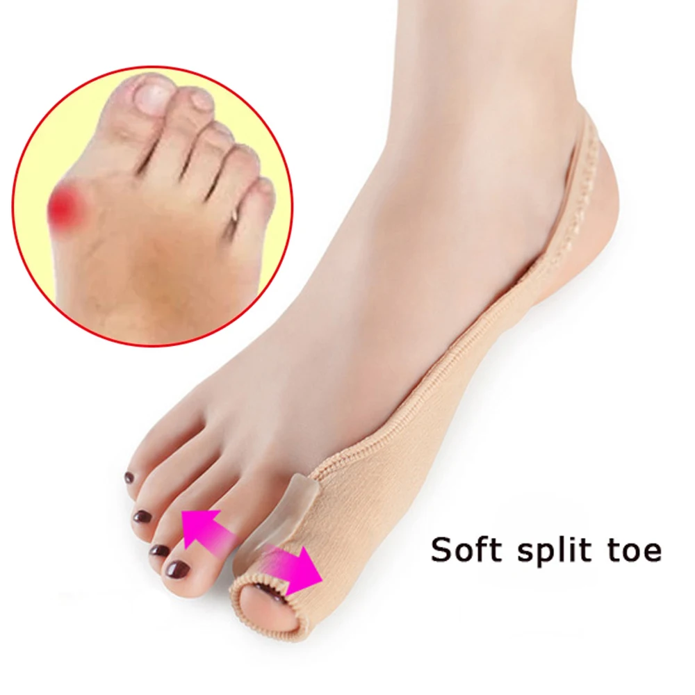 1Pair Bunion Corrector Gel Pad Stretcher Nylon Hallux Valgus Protector Guard Foot Care Toe Separator Orthopedic Straightener