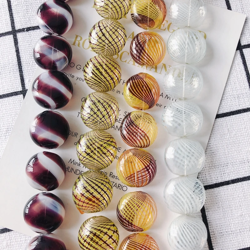 DIY jewelry accessories various patterns blown glass beads jewelry accessories materials