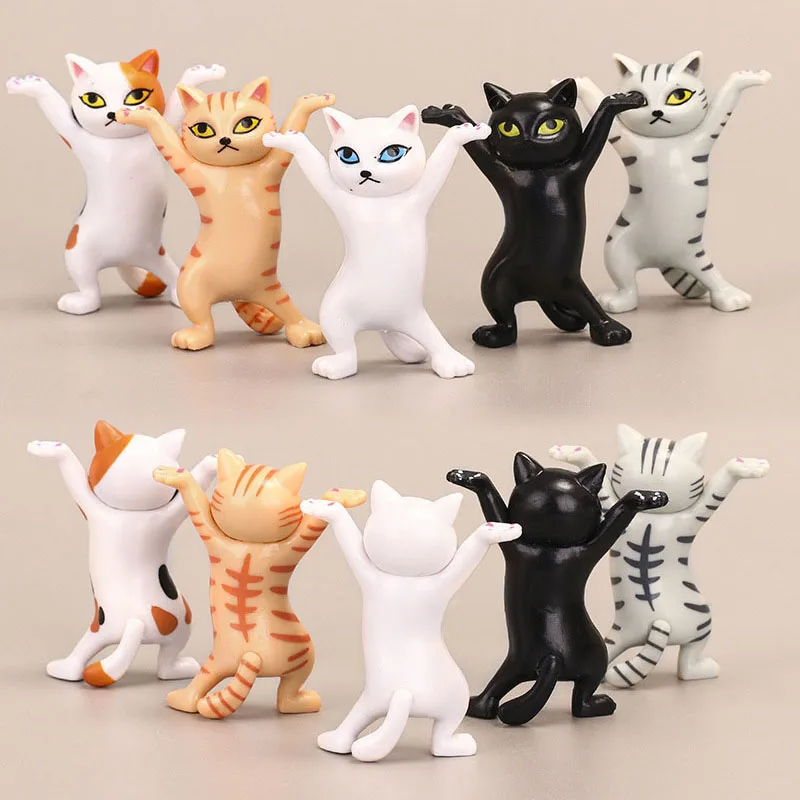 Dancing Cats Cartoon Enchanting Toy Doll Action Figures Interesting Cat Dolls Creative Desktop Ornamentsdecoration Gifts