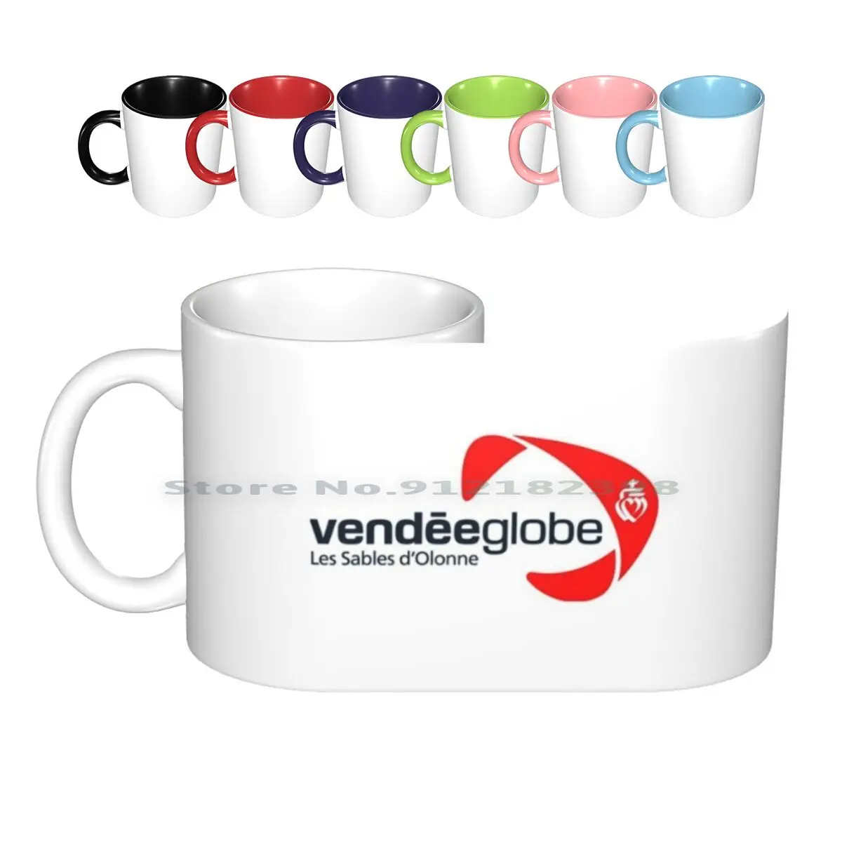 Vendee Globe Ceramic Mugs Coffee Cups Milk Tea Mug Vendee World Race Boats Boat Navigator Sand Olonne France Sea Gabyanita