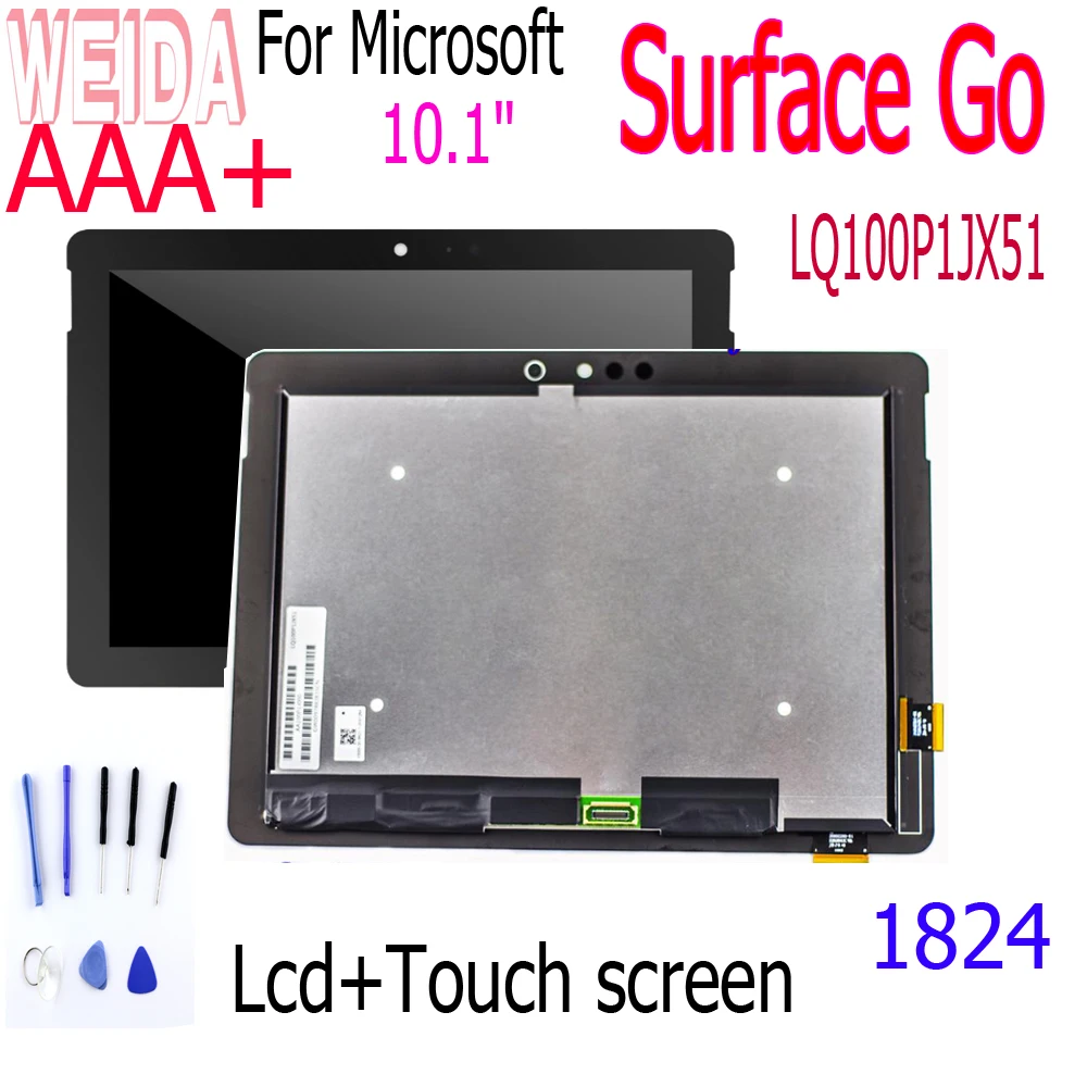 

WEIDA 10.1" For Microsoft Surface go 1824 Touch Screen Digitizer Glass Lcd Display Assembly Surface go LQ100P1JX51 LCD