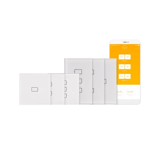 BroadLink Bestcon TC2S RF433 Interruptor táctil de luz de pared inteligente funciona con Alexa, Google home, IFTTT