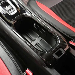 For Honda HR-V HRV Vezel 2014-2016 ABS Carbon Fibre/Matte Car Cup Holder Interior Protective Cover Trim styling Accessories 1PCS