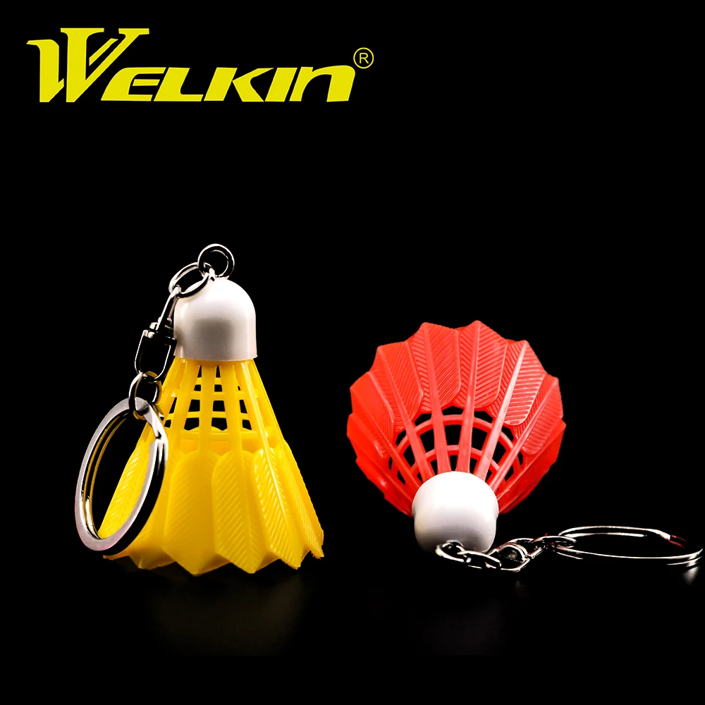 1Pcs Mini Badminton Pendant Ornaments Shuttlecock Key Chain/keychain/ Keyring PVC/ Souvenir Polychromatic Color for Car home key