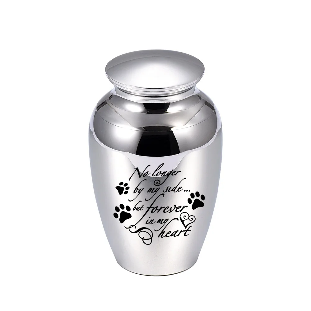 

Funeral Cremation Urns for Dogs Cats, No Longer by My Side You Left Paw Print Forever in My Heart