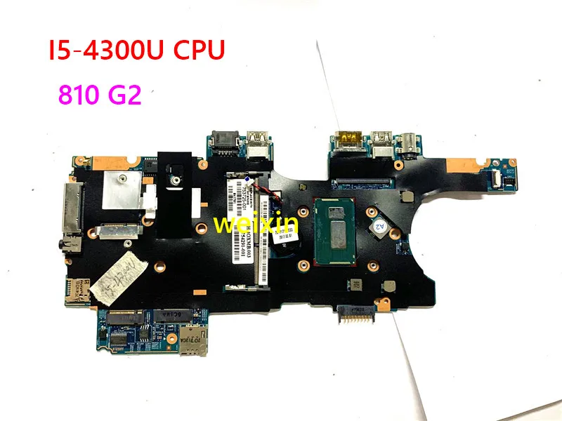 

753725-601 For Hp 810 G2 Laptop motherboard 13246-1 48.4OX3.011 SR1ED I5-4300U CPU notebook pc mainboard 753725-001 753725-501