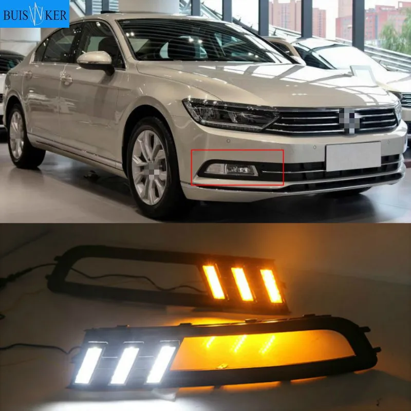 

2pcs LED DRL For VW Magotan 2017-2019 LED DRL For Magotan led fog lamps daytime running light High brightness guide