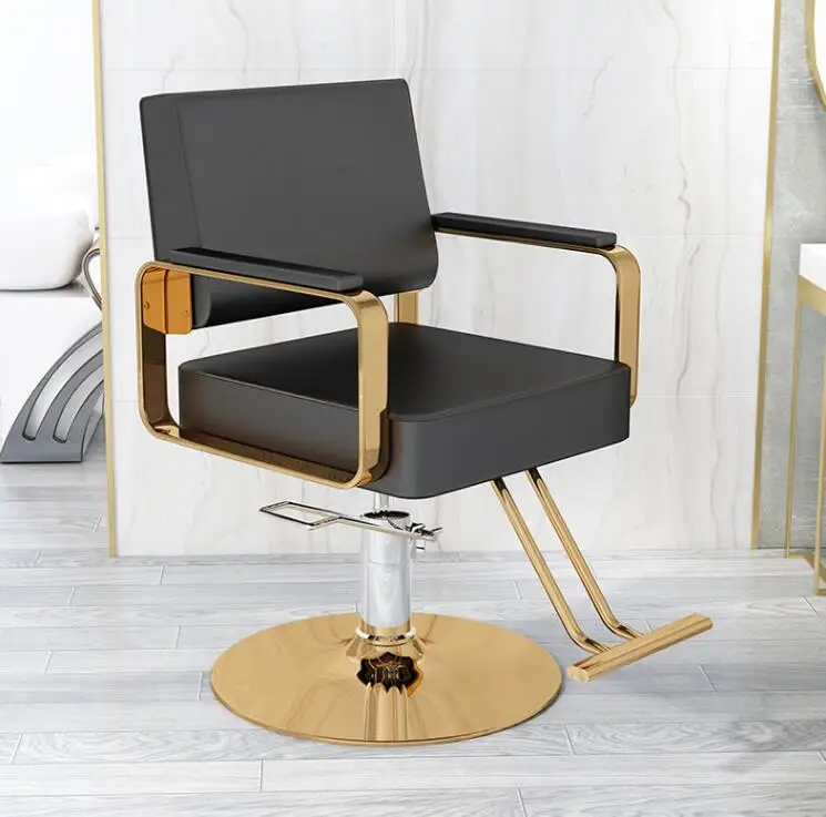 Online celebrity hairdresser\'s chair barber chair hair salon can be lowered and lifted hair cutting chair hair salon dyeing chai