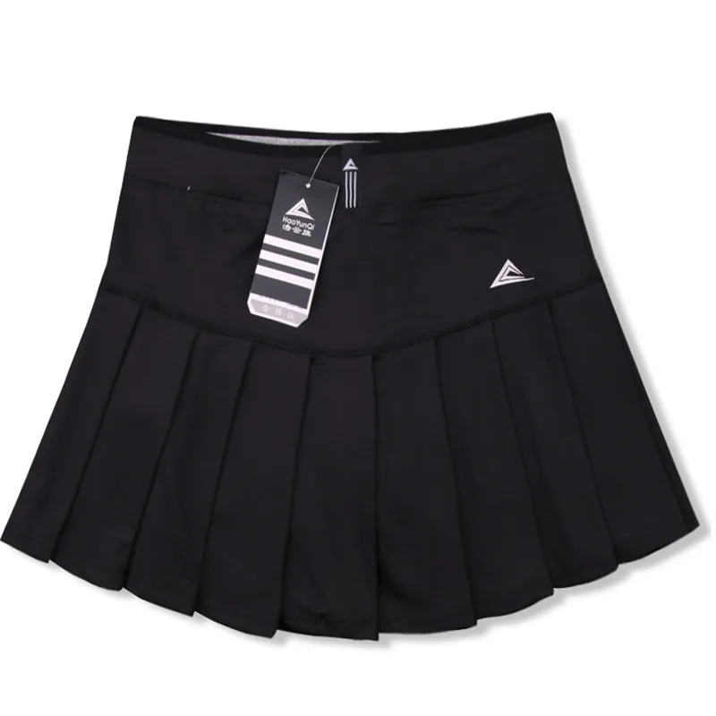 New Sports Badminton Skirt Quick Dry Breathable Shorts Skirt Pleated Tennis Skort with Pocket Solid Color Girl Fitness Skirts