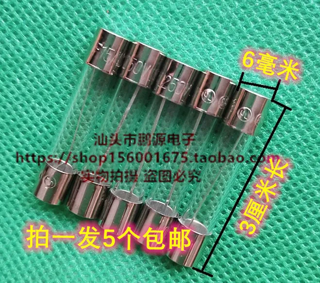 220V glass tube fuse 6*30 20A250V fuse    5PCS -1lot