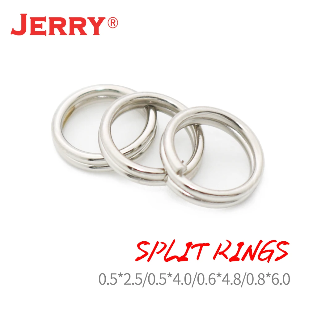 Jerry Flat Split Rings Connector Fishing Lure Hard bait Stainless Steel 100pcs Fishing Accessories Tackle