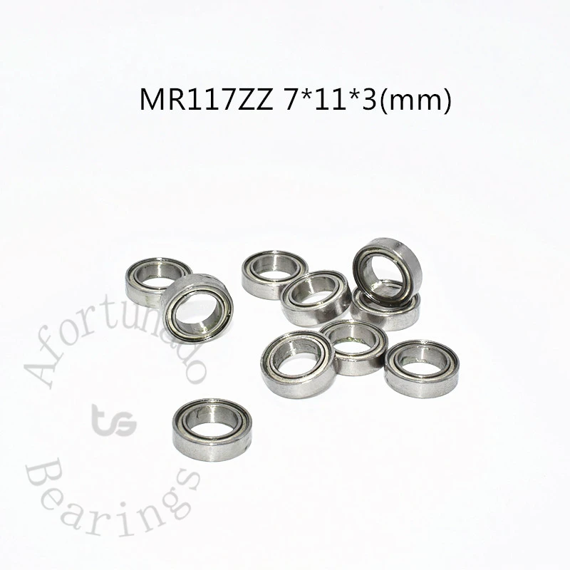 ミニチュアベアリング,機械式および金属シール装置,熱および鋼,mr117zz,10個,7*11*3mm,mr117zz