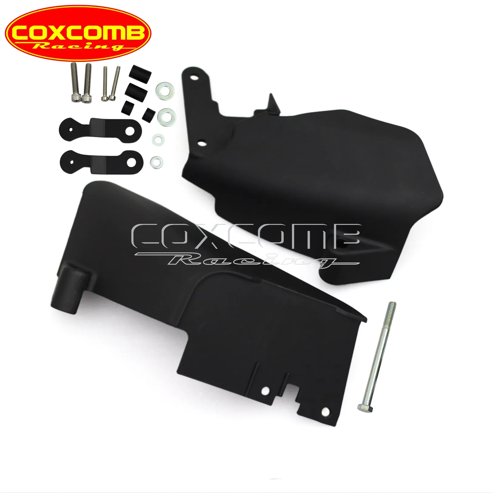 Motorcycle Saddle Shield Heat Deflectors Black Fairing Heat Baffle Air Deflector Kit For Harley Dyna Super Glide 2006-Later