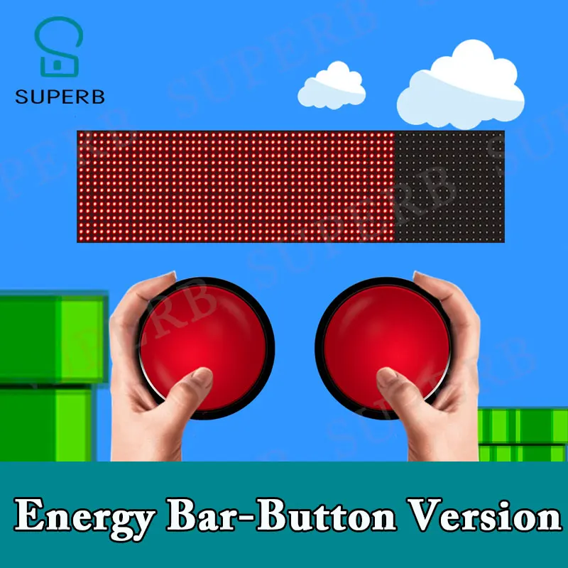 

Superb escape room prop fill the energy bar by keeping pressing buttons to unlock real life game charmber game prop