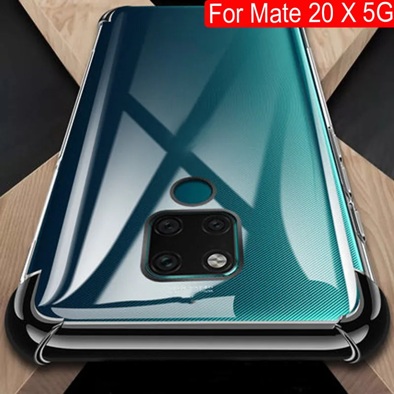 Blue Color For Huawei Mate 20 X 5G Case Airbags Buffer Full Protection Case For Huawei Mate 20 X TPU Back Cover mate20x