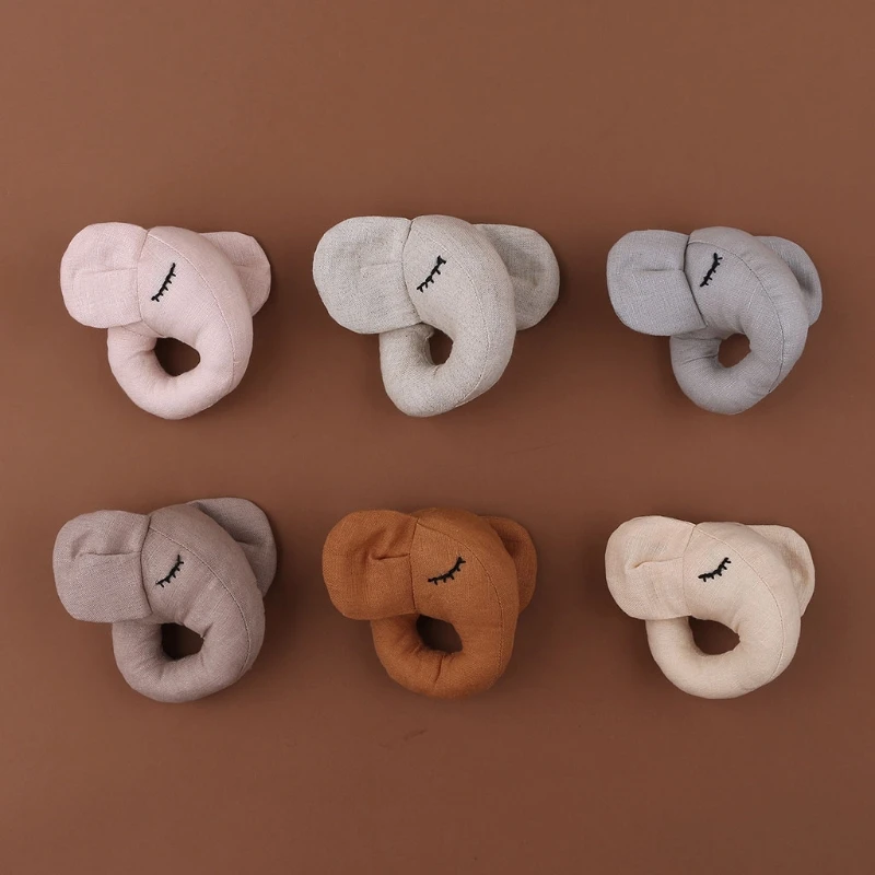 Cartoon Elephant Baby Rattle Plush Stuffed Doll Newborn Hand Bells Mobile Rattle Musical Shaking Toys Kids Early Educational Toy