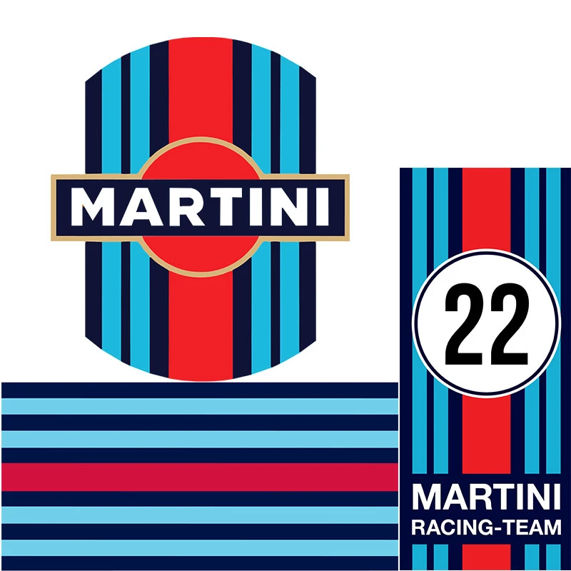 Autocollants de course MARTINI Cool, adaptés pour pare-chocs de voiture, fenêtre de moto, décalcomanies personnalisées en PVC