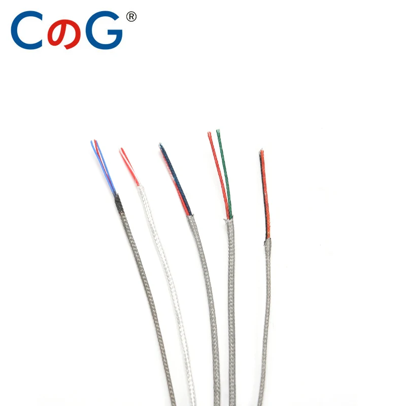 10M 20M 50m 100m K J PT100 Type 0-800 Degree 600℃ Shielded Thermocouple Wire 2*0.45MM Temp Measurement Line Compensation Wire