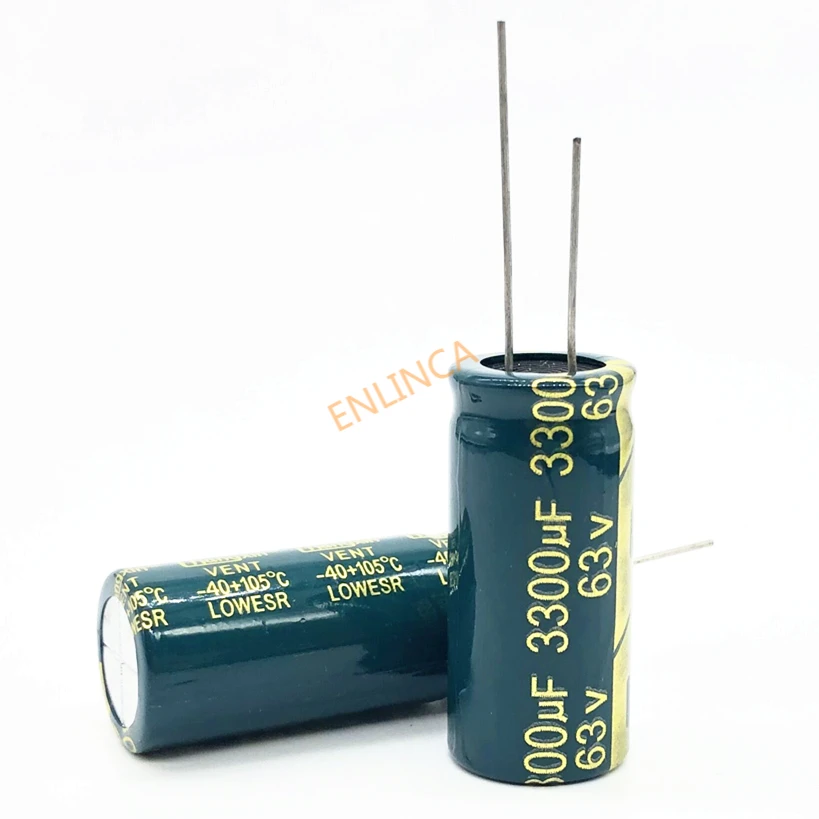 2pcs 63V 3300UF 18*40 high frequency low impedance aluminum electrolytic capacitor 3300uf 63V 20%