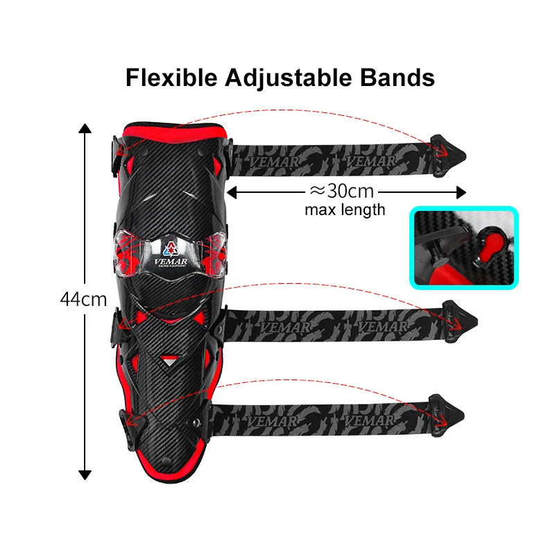 Motorcycle Knee Protector Knee Guard Knee Pads Protective Durable Carbon Fiber Rodilleras Motocross Joelheira for Riding Cycling