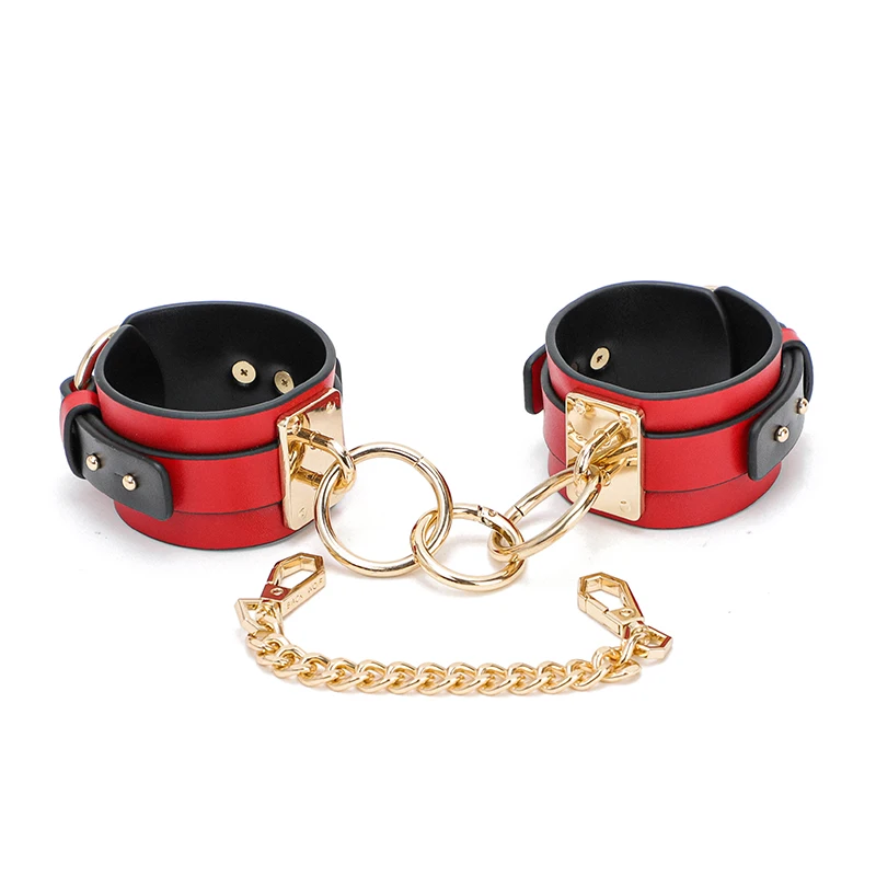 BLACKWOLF BDSM Kits Genuine Leather Bondage Set Fetish Handcuffs Collar Gag Whip Erotic Sex Toys For Women Couples Adult Games