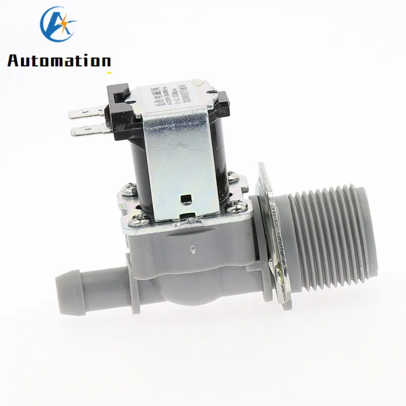 AC 220V DC 24V 12V Air Conditioning Solenoid Valve G3/4 Male Thread to 12mm Pipe Inlet Valve Plastic Solenoid Valve