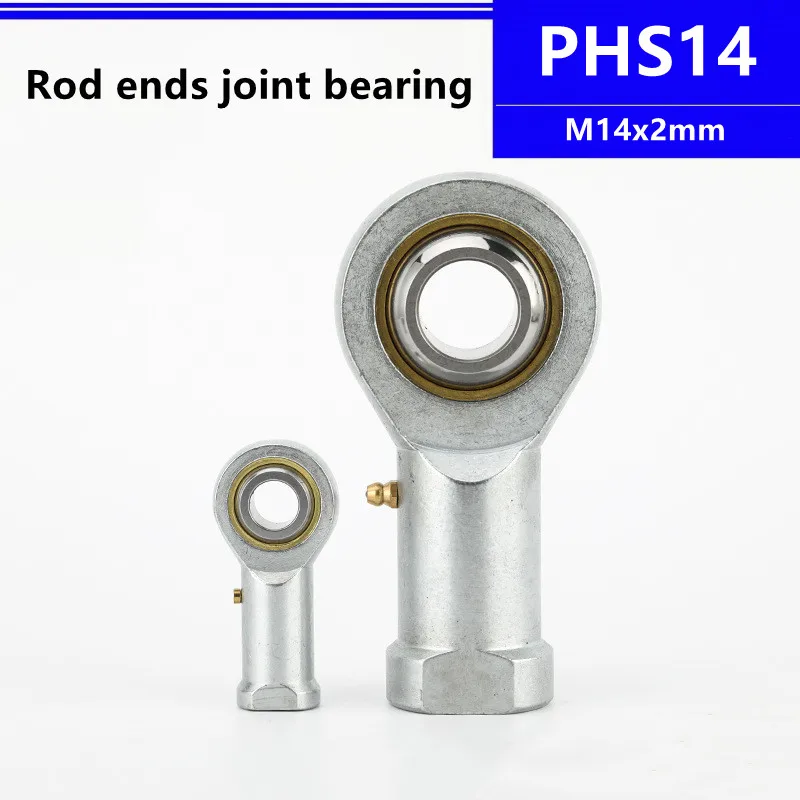 

10pcs Fish Eye Rod End Joint Bearing PHS14 M14x2mm Rod Ends Plain Bearings With Oil Nozzle Inner Thread